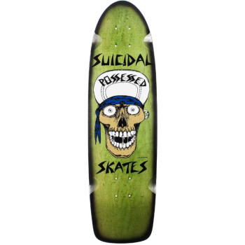 Suicidal Skates Punk Point Skull 8.375"X 30" Verde/Negro Fade