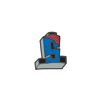Suicidal Skates Cross Logo Color Enamel Pin 1,25"